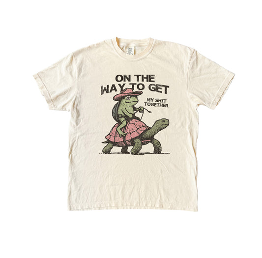 On My Way TO Get My Shit Together Turtle Frog T-Shirt