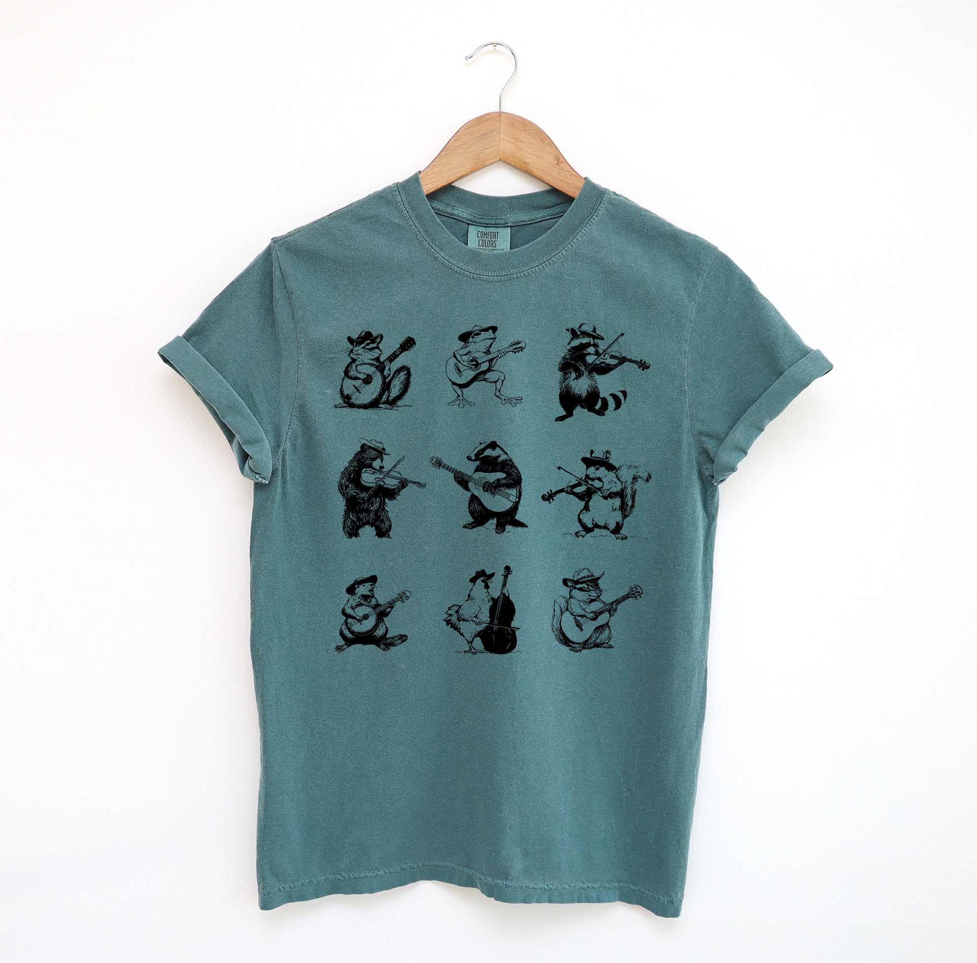 Animals Playing Instruments T-Shirt – Blue Giraffe Inc