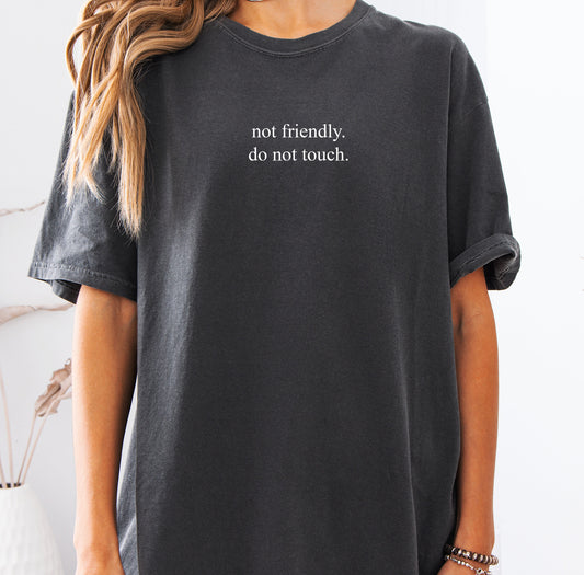 Not Friendly, Do Not Touch Minimalist T-Shirt