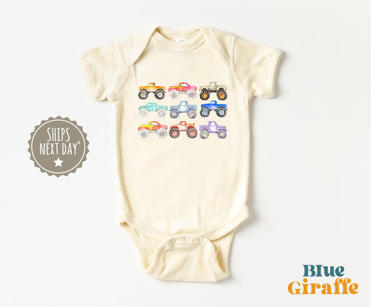 Colorful Monster Trucks Onesie®