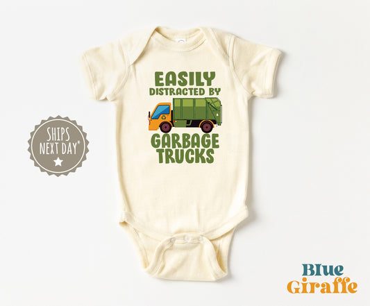 Easily Distracted By Garbage Trucks Onesie®