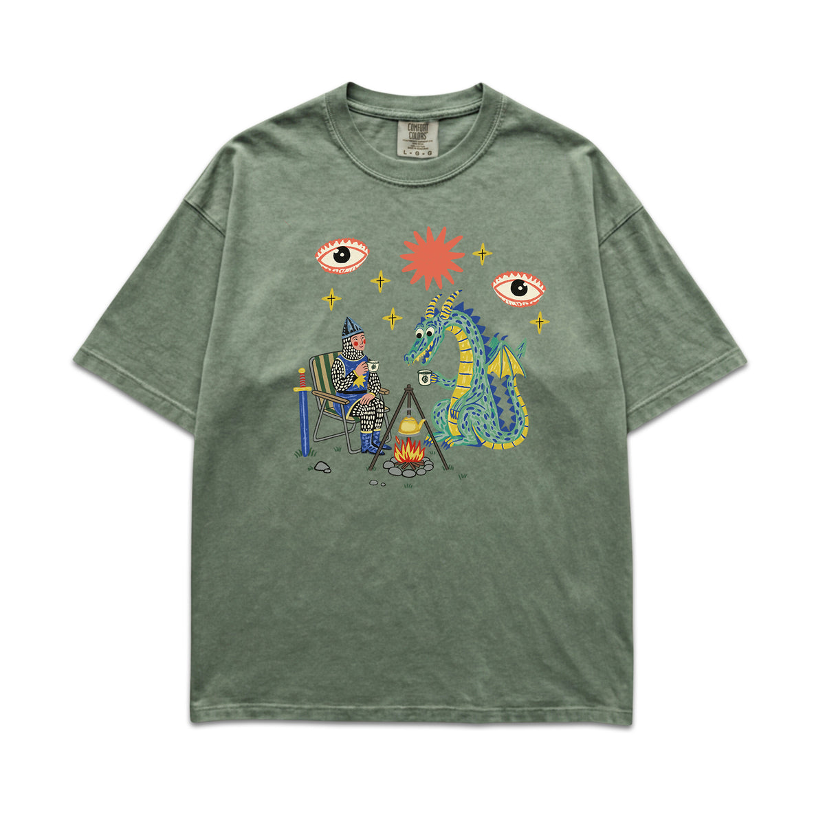 Dragon Tea Party Comfort Colors Shirt