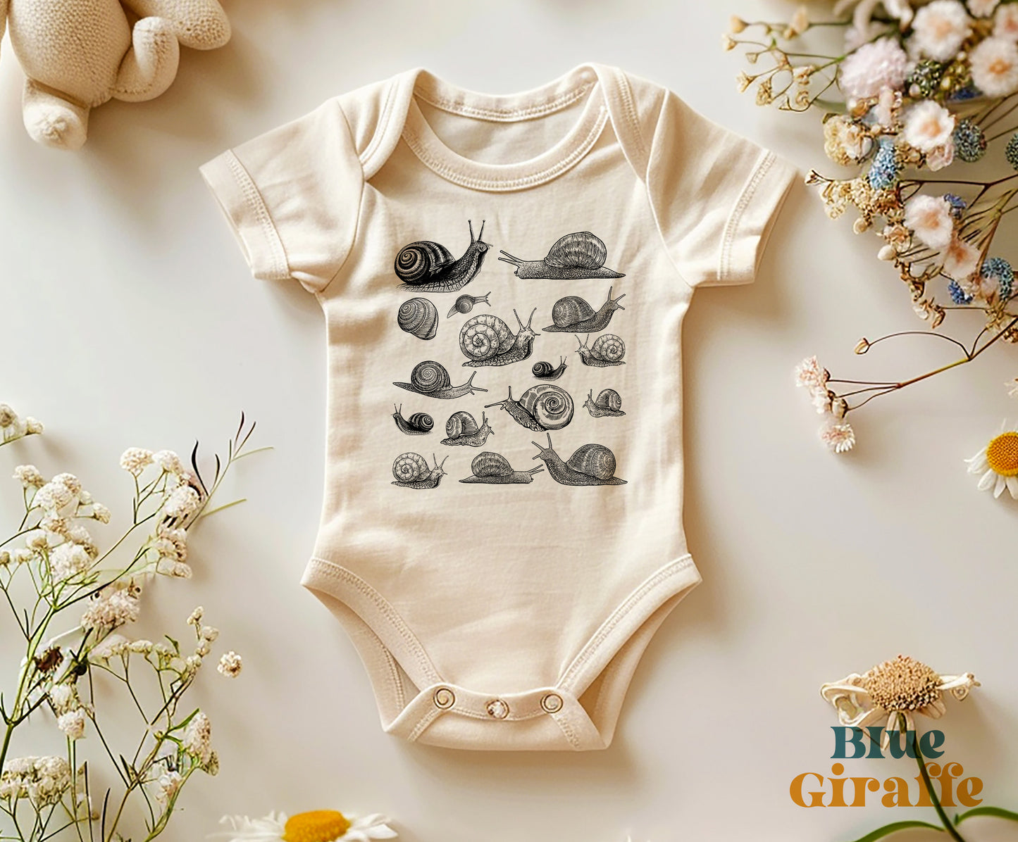 Vintage Snails Kids Graphic Tee & Baby Onesie®