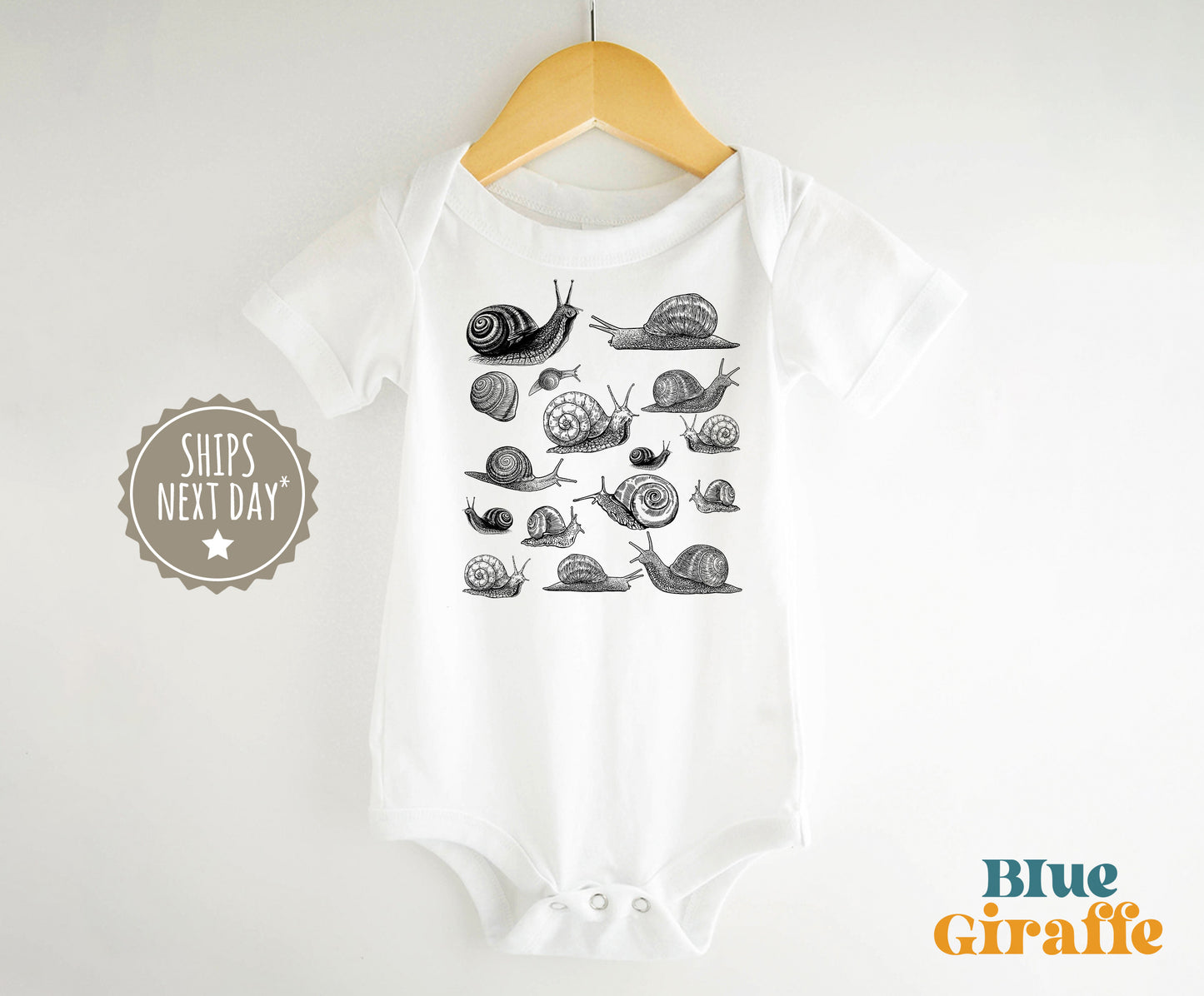 Vintage Snails Kids Graphic Tee & Baby Onesie®