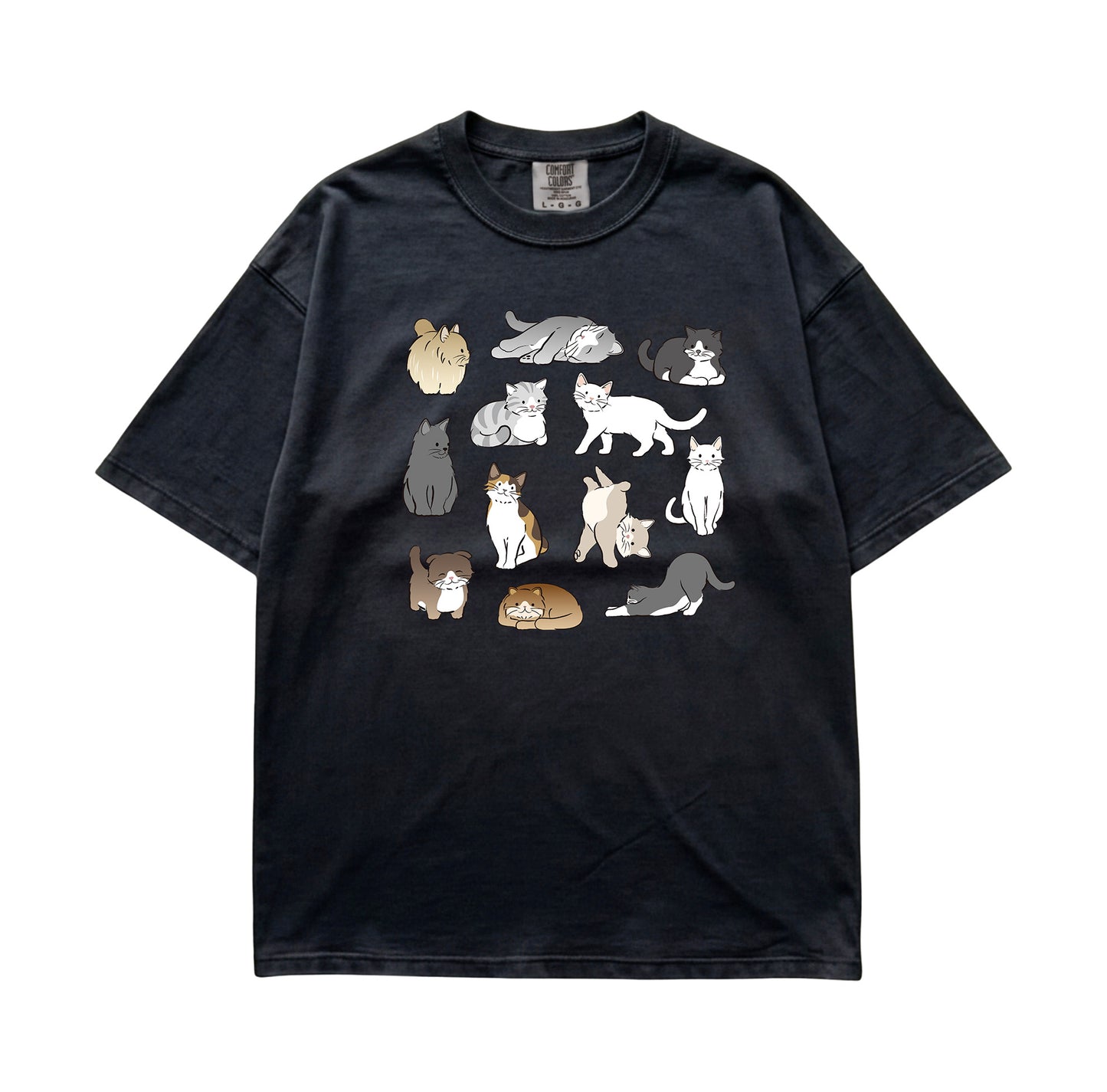 Cats Laying in Different Positions T-Shirt