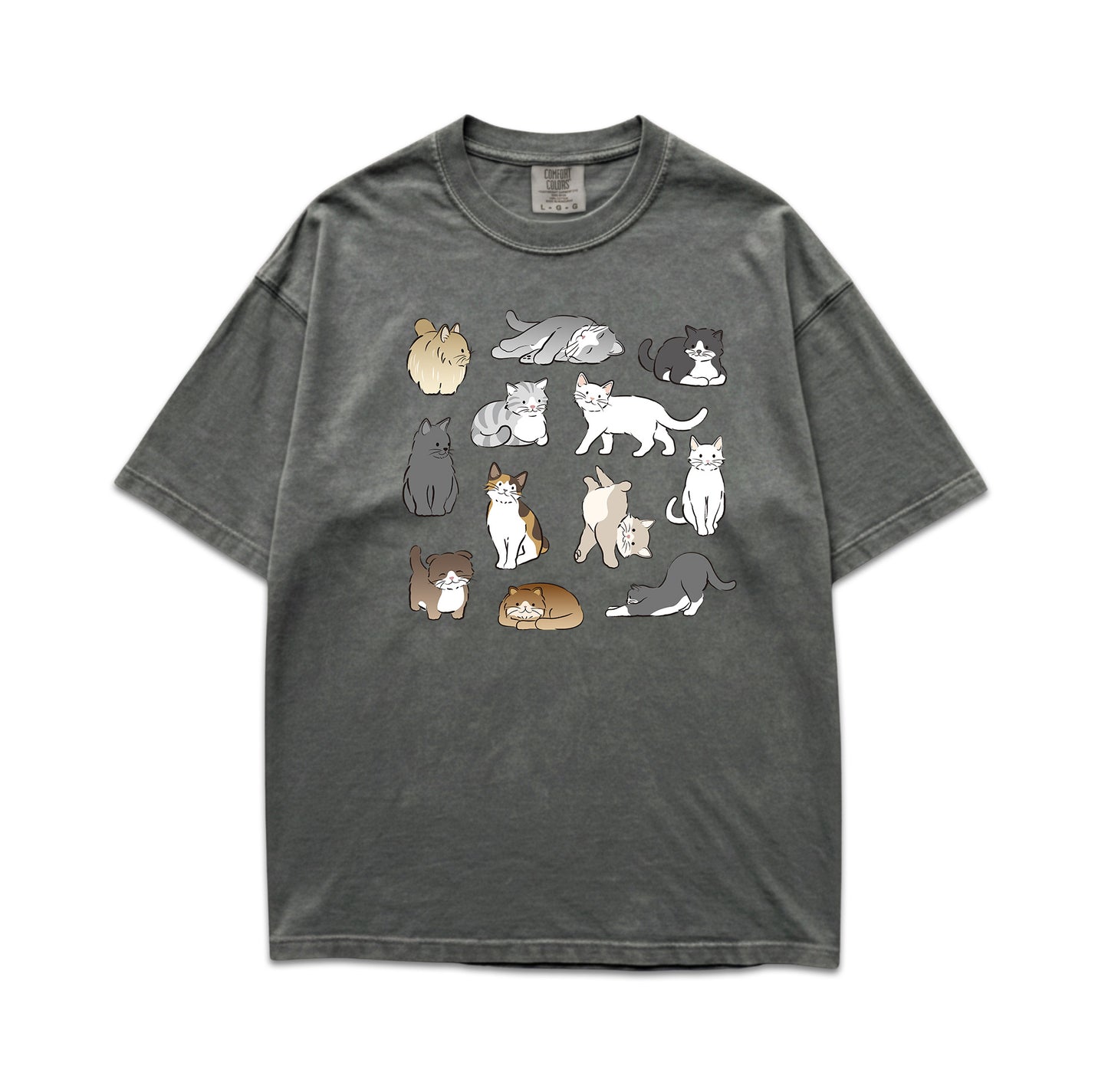 Cats Laying in Different Positions T-Shirt