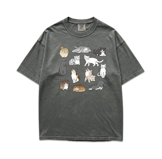 Cats Laying in Different Positions T-Shirt