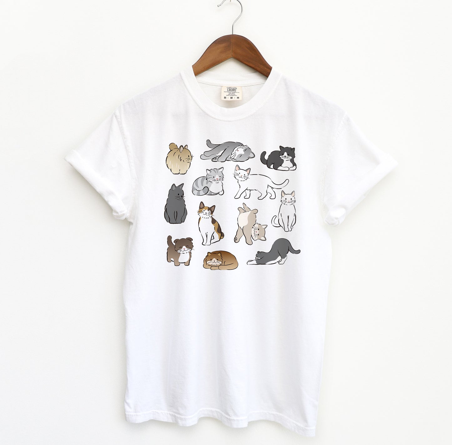 Cats Laying in Different Positions T-Shirt