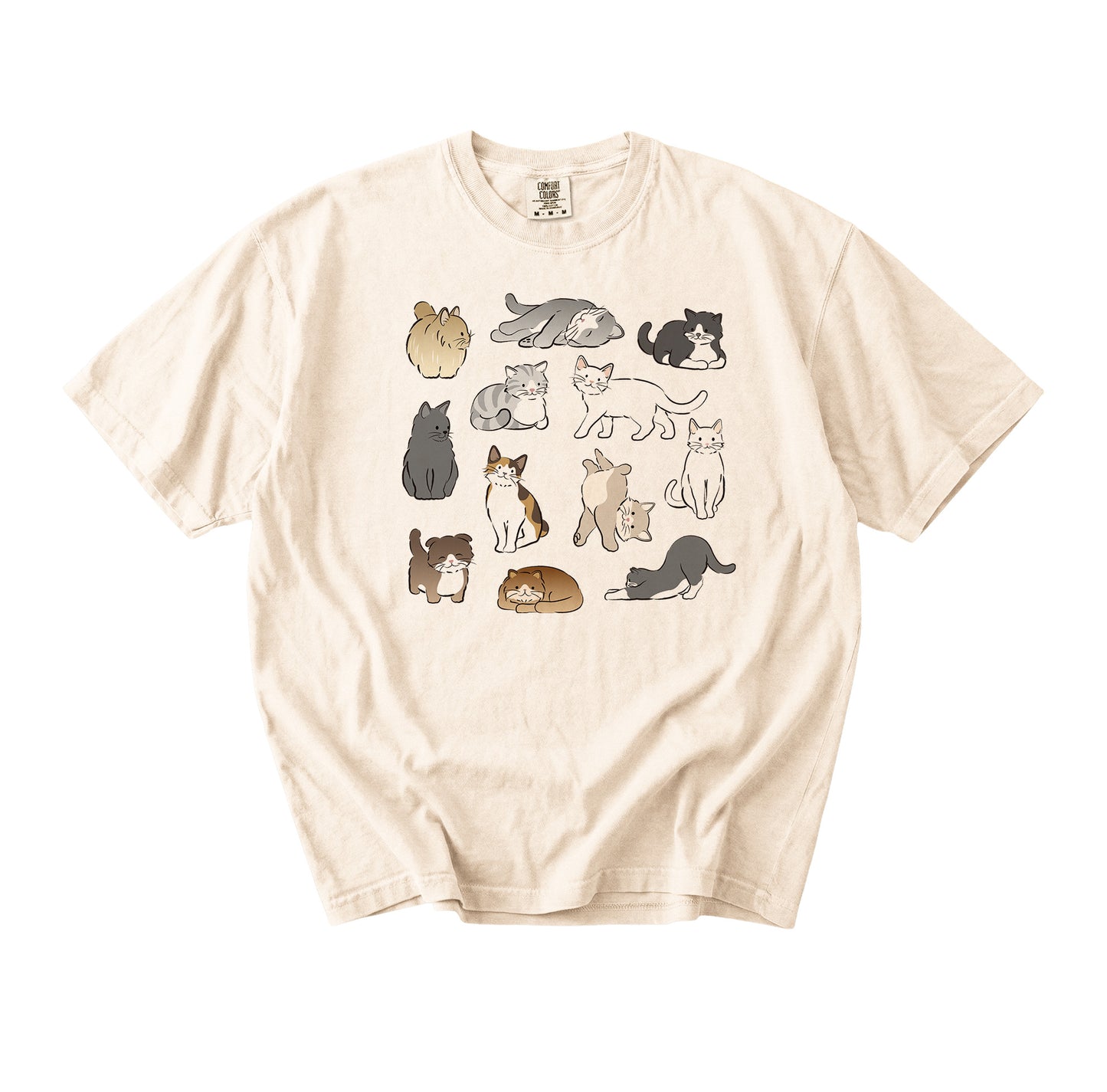 Cats Laying in Different Positions T-Shirt