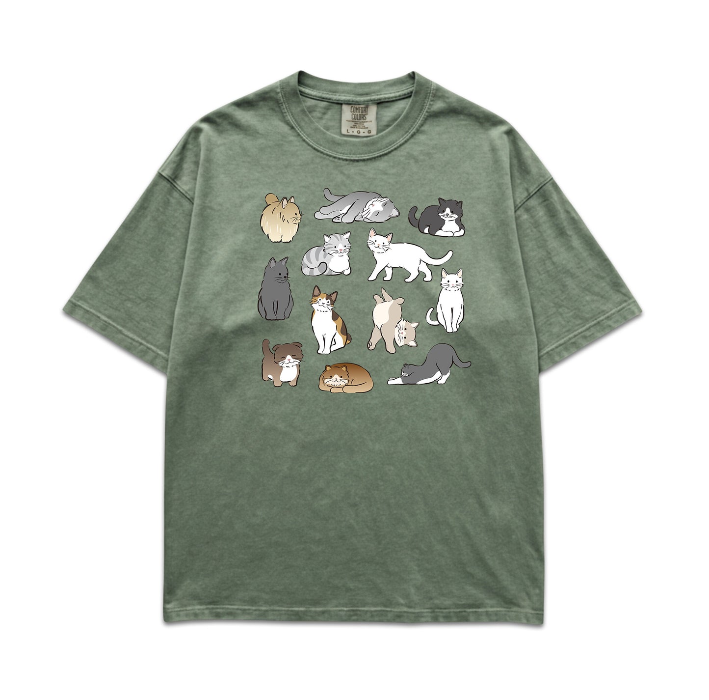 Cats Laying in Different Positions T-Shirt