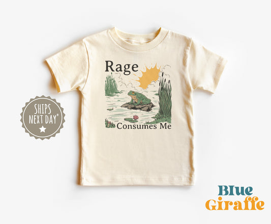 Rage Consumes Me Frog Toddler Shirt & Kids Sweatshirt