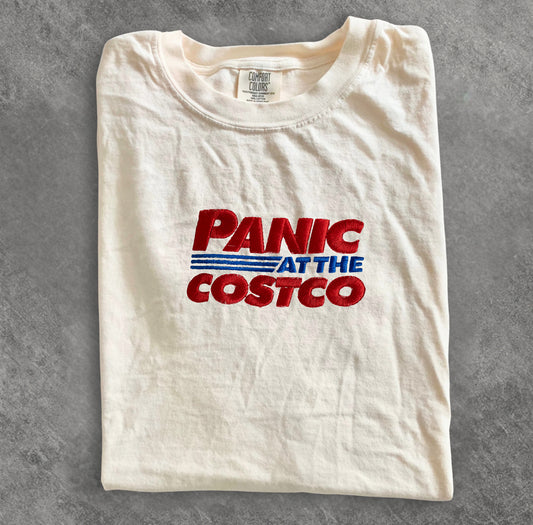 Embroidered Panic at the Costco Comfort Colors T-Shirt