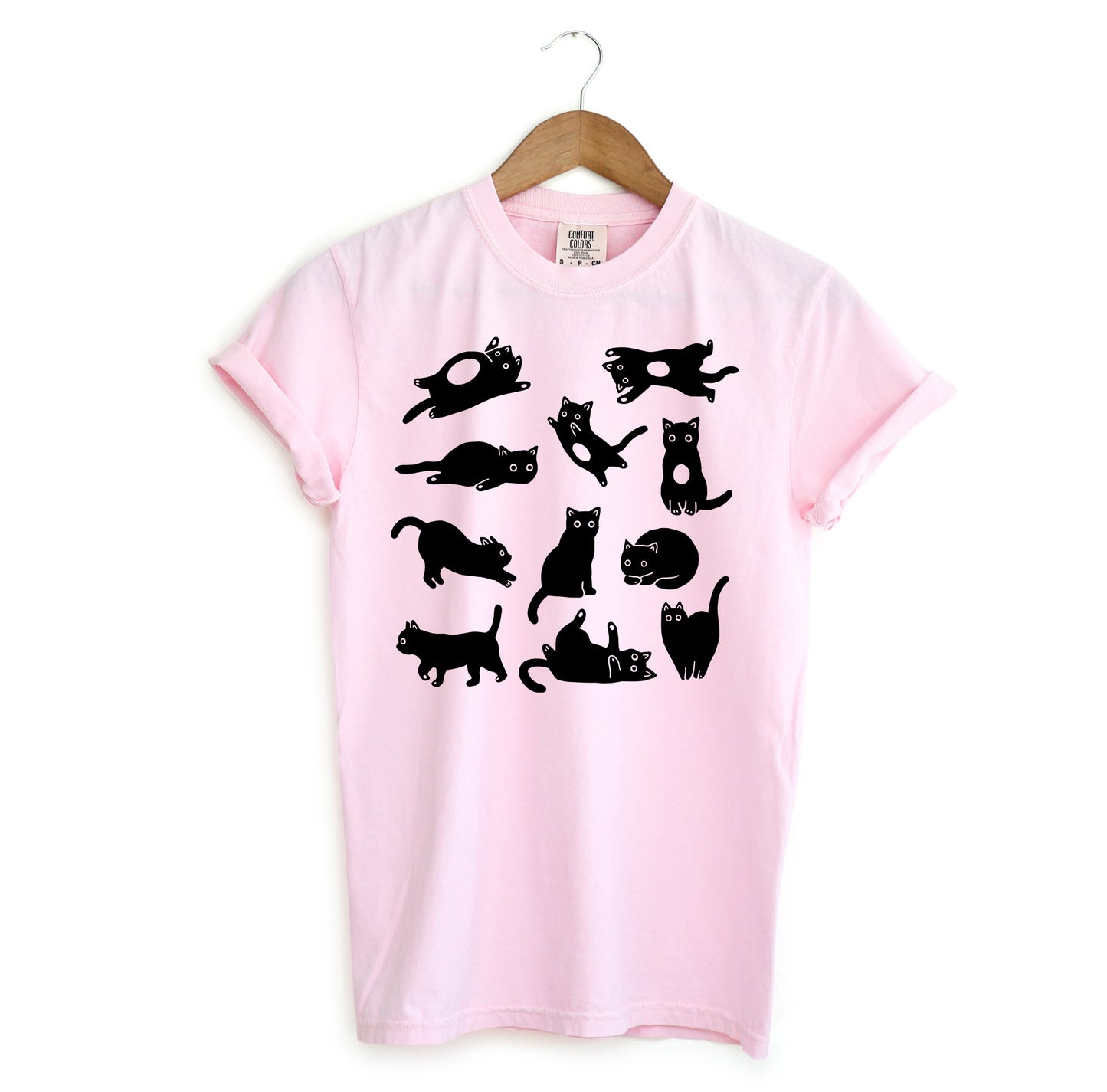 Linocut Drawn Cats T-Shirt
