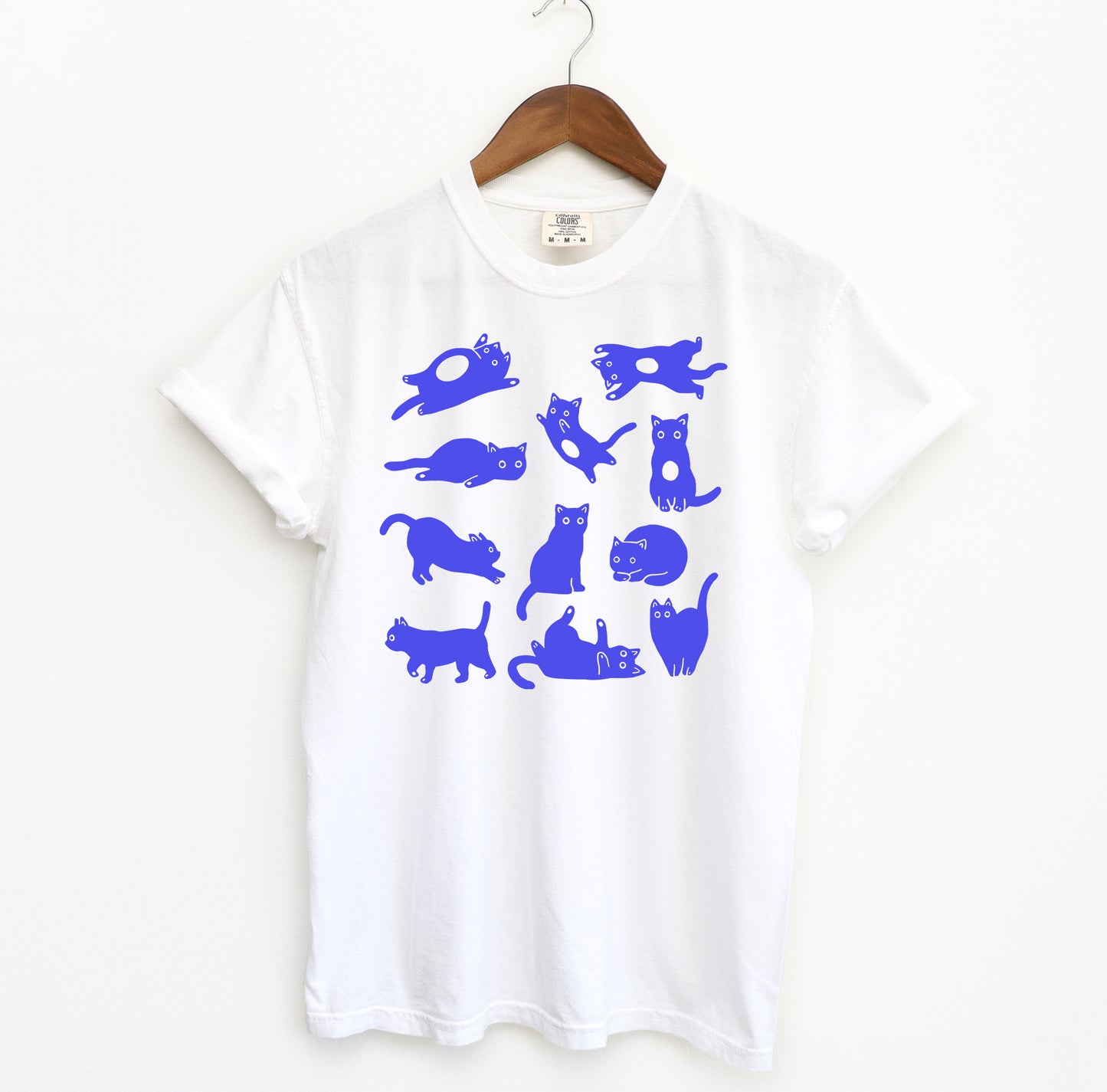 Linocut Drawn Cats T-Shirt