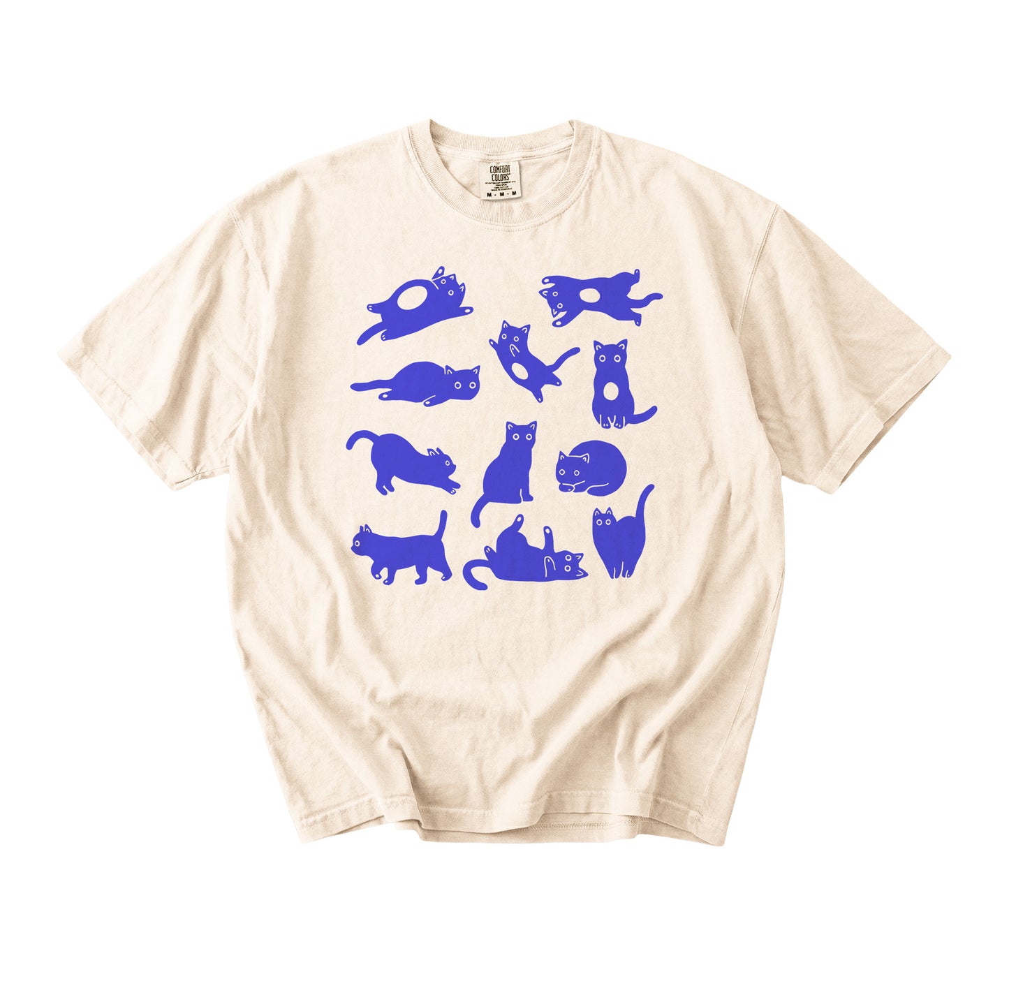Linocut Drawn Cats T-Shirt