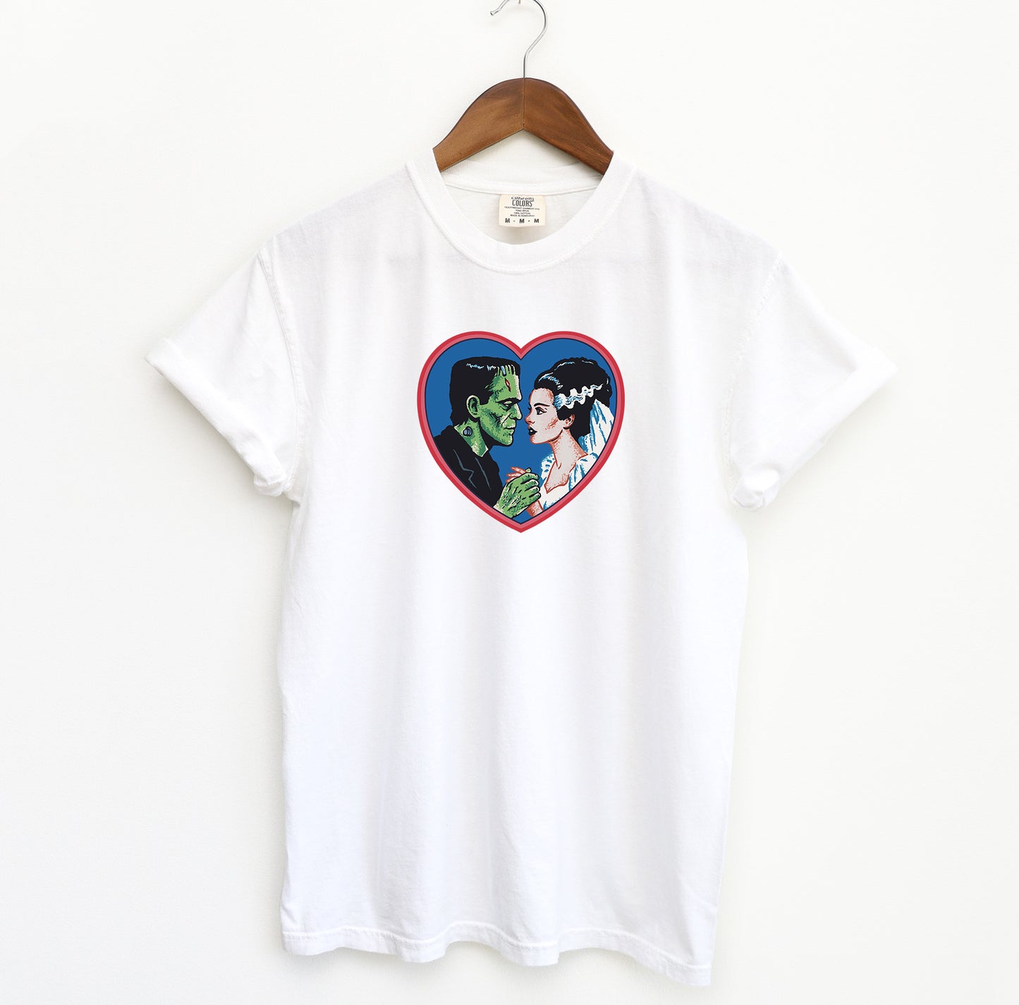 Vintage Frankenstein Bride Heart T-Shirt