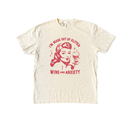Glitter, Wine and Anxiety T-Shirt